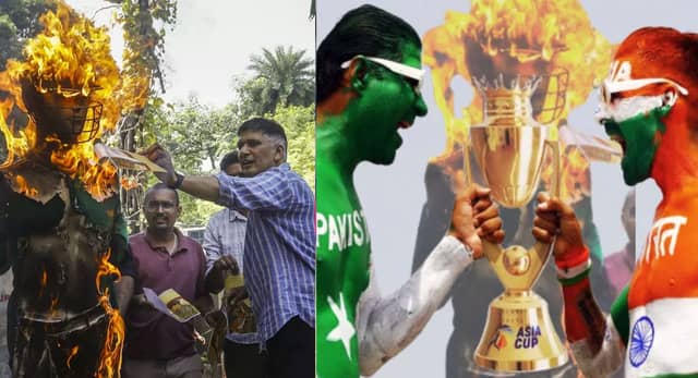 भारत-पाकिस्तान मैच से पहले देश में विरोध-प्रदर्शन, सोशल मीडिया पर Boycott की अपील