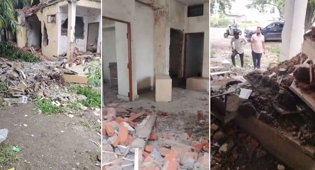 भोपाल में IAS मंजूषा राय के घर पर जेसीबी से तोड़फोड़ : 40 गुंडों ने बाउंड्रीवॉल और CCTV कैमरे तोड़े, कलेक्टर से लगाई गुहार