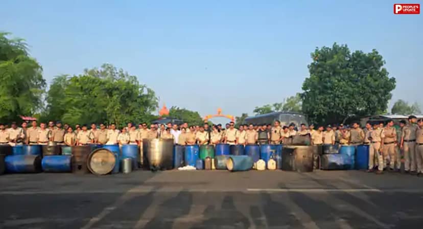 भोपाल के तरावली गांव में अवैध शराब के अड्डे पर छापा, 275 लीटर कच्ची शराब और 15 हजार किलो लाहन जब्त