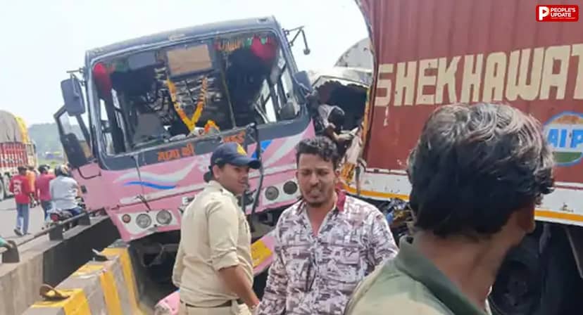 भेरू घाट की ढलान पर भिड़े 5 वाहन, मुंबई-आगरा फोरलेन पर लगा लंबा जाम