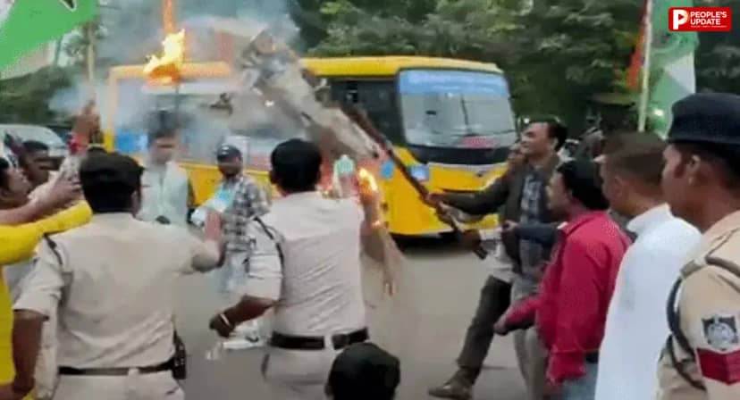 मध्यप्रदेश से हरदीप पुरी को राज्यसभा भेजने पर कांग्रेस का विरोध, भोपाल में फूंका पुतला