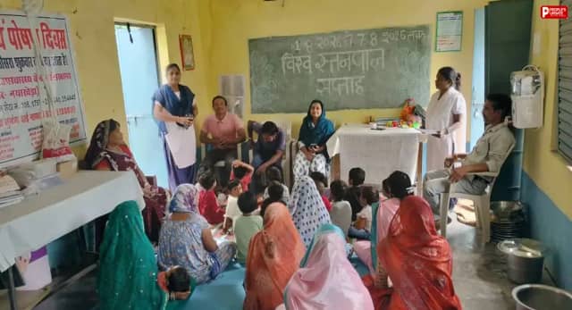 सोहागपुर: विश्व स्तनपान सप्ताह पर आंगनबाड़ी केंद्र में जागरूकता कार्यक्रम, शिशु को मां का पहला दूध पिलाना आवश्यक