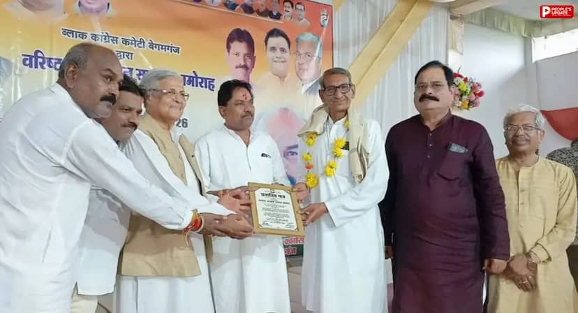 बेगमगंज में कांग्रेस का सम्मान समारोह, 350 वरिष्ठजन और पत्रकार सम्मानित