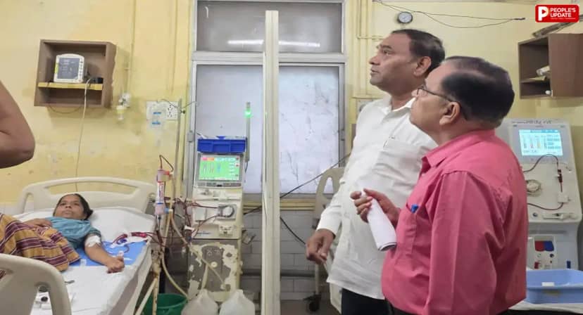 भिंड जिला अस्पताल के डायलिसिस वार्ड की सीलिंग गिरी, वार्ड शिफ्ट करने के दिए निर्देश 