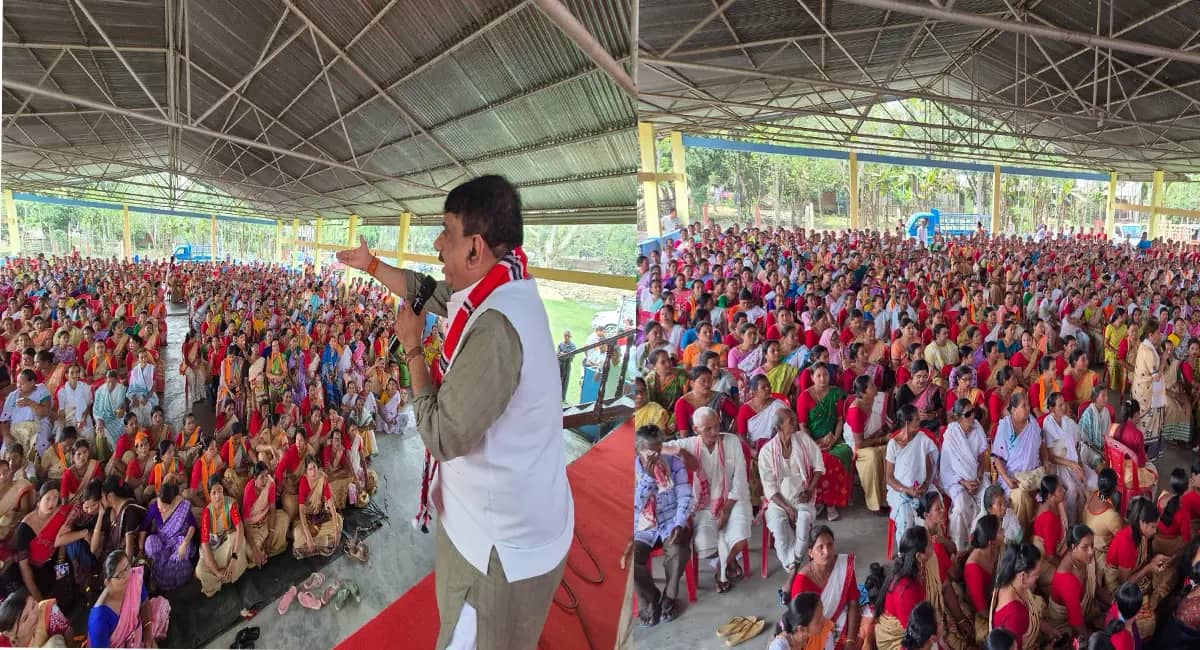 गोलाघाट में BJP का शक्ति प्रदर्शन, सांसद आलोक शर्मा ने अजंता निओग के लिए मांगे वोट; बोले- विकास के लिए फिर कमल खिलाएं
