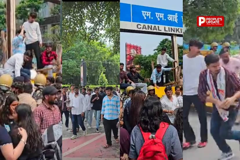 NEET मेरिट विवाद पर NSUI का हल्ला बोल: खाली थाली लेकर स्वास्थ्य मंत्री के निवास की ओर मार्च, पुलिस ने बैरिकेडिंग कर रोका