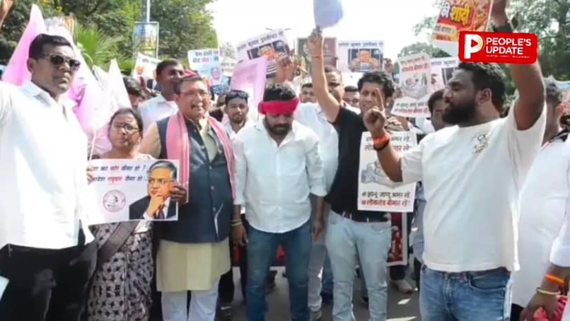 रायपुर में मोदी-ज्ञानेश कुमार की निकली बारात, 2 फेरे होते ही पुलिस ने रुकवाई शादी, अमित जोगी का अनोखा प्रदर्शन