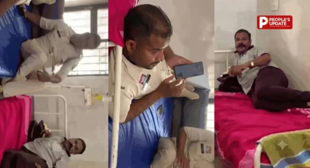 कोरबा अस्पताल में रेप के आरोपी की VIP खातिरदारी,मोबाइल चलाते और गुटखा खाते दिखा आरोपी, बगल में सोते मिले दो पुलिसकर्मी