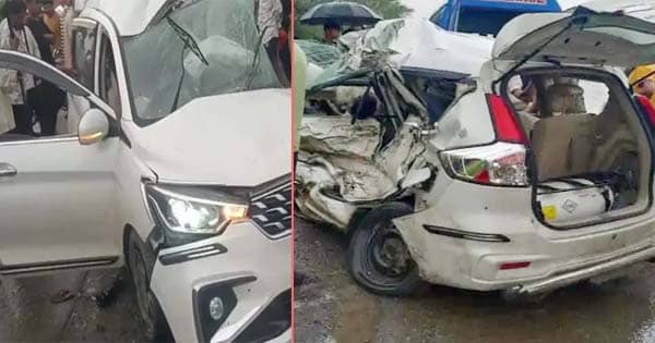 राजनांदगांव में तेज रफ्तार कार की ट्रक से टक्कर, 6 युवकों की मौत, ओडिशा पुरी दर्शन के लिए जा रहे थे सभी, इंदौर के रहने वाले थे मृतक