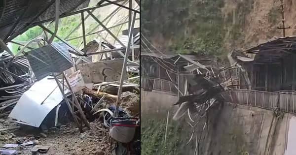कटरा में भारी बारिश से माता वैष्णो देवी यात्रा मार्ग पर भूस्खलन, कई यात्री घायल, मलबा हटाने का काम जारी