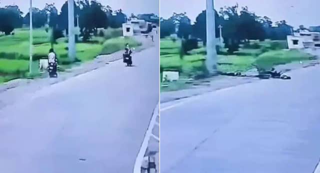 कोरबा : टोल नाका तोड़ बाइक खंभे से टकराई, एक की मौत, दो घायल; सामने आया CCTV