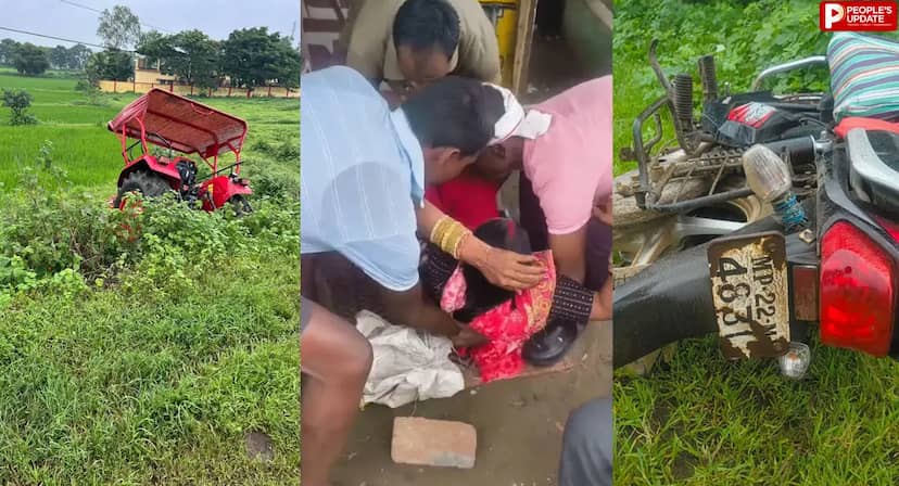 घंसौर में बाइक और ट्रैक्टर की जोरदार भिड़ंत, 3 गंभीर घायल; जबलपुर रेफर