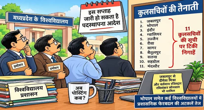 MP के सरकारी विश्वविद्यालयों में जल्द होगा प्रशासनिक फेरबदल! 11 कुलसचिवों की नई पोस्टिंग का इंतजार