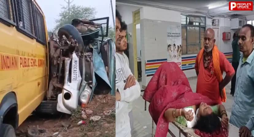 रीवा में स्कूल बस और बोलेरो की टक्कर, 9 लोग घायल; एक की हालत गंभीर