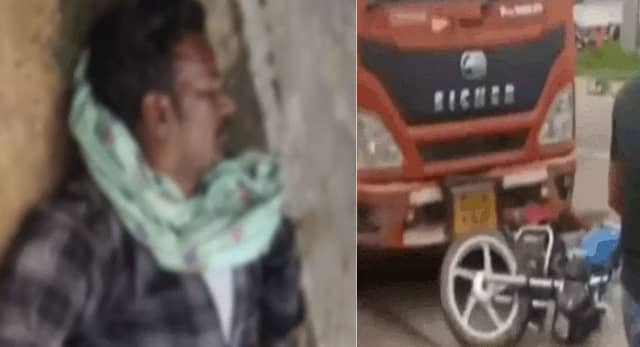 कोरबा में तेज रफ्तार ट्रक ने बाइक सवार किसान को कुचला, मौके पर मौत; घटना CCTV में कैद