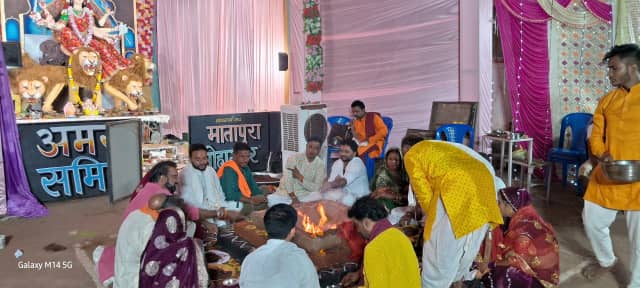 सोहागपुर में महाअष्टमी- महानवमी पर हवन-पूजन और कन्या भोज, भंडारों में उमड़े श्रद्धालु