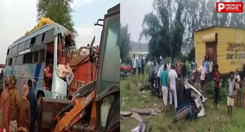रीवा में भीषण सड़क हादसा, बस-बल्कर की टक्कर में 5 यात्रियों की मौत, 30 घायल