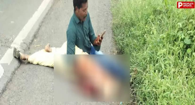 पत्नी का शव गोद में लेकर रोता रहा पति, इंदौर बायपास पर दर्दनाक हादसा, ट्रक की टक्कर से महिला की मौत