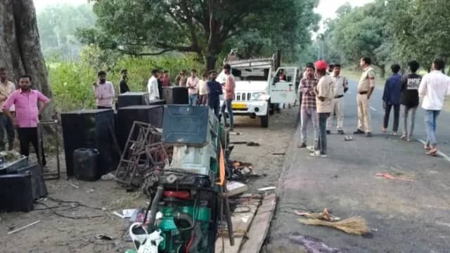 शहडोल में दुर्गा विसर्जन में जा रहा DJ लोड पिकअप पलटा, एक की मौत; 9 घायल