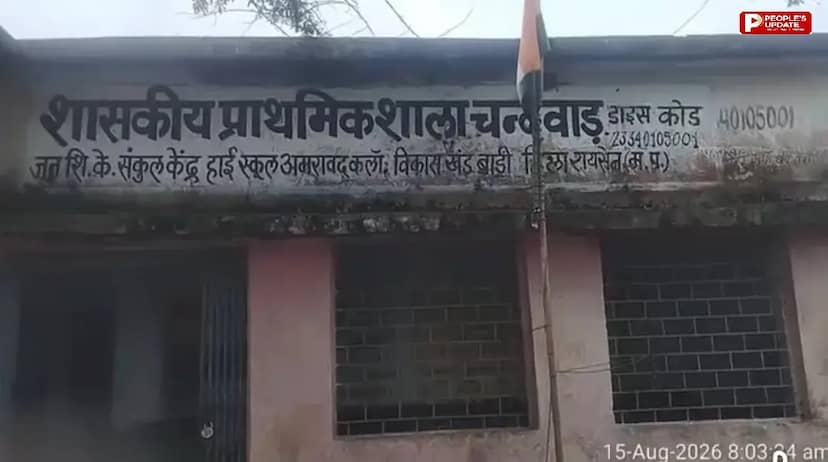 जर्जर छत के नीचे पढ़ रहे मासूम; कभी भी गिर सकता है प्लास्टर, रायसेन के चंदवाड़ में प्राइमरी स्कूल बदहाल
