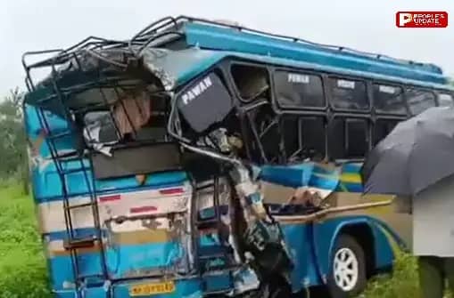 खिलचीपुर में बस को कंटेनर ने पीछे से मारी टक्कर, चालक समेत छह घायल