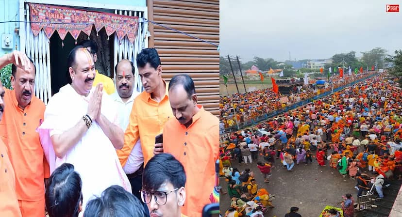 सीहोर: पं. प्रदीप मिश्रा की अगुवाई में निकली ऐतिहासिक कांवड़! बारिश में भी 11 किमी तक उमड़ा भगवा सैलाब