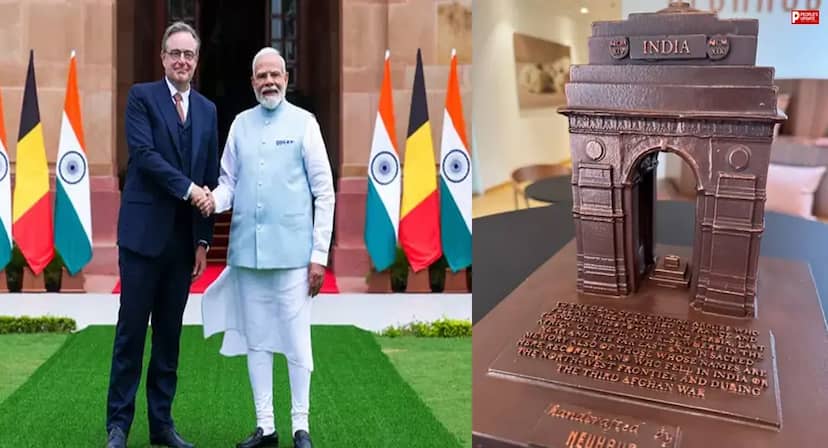 मोदी के लिए बेल्जियम PM लाए खास तोहफा, रास्ते में टूटा ‘चॉकलेट इंडिया गेट’! ट्रंप पर भी कसा तंज, मोदी की तारीफ 