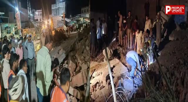  आधी रात भरभराकर गिरा दो मंजिला मकान! बुलंदशहर में चाचा-भतीजे की मौत, महिला की हालत गंभीर  