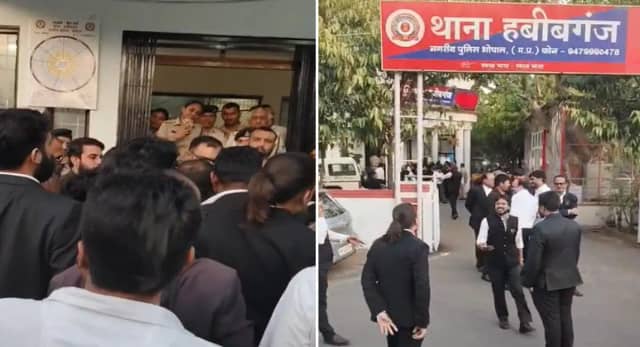 हबीबगंज थाने में वकीलों का घेराव, होटल के खिलाफ बासी सब्जी की शिकायत की थी, पुलिस ने वकील पर ही कर दी FIR