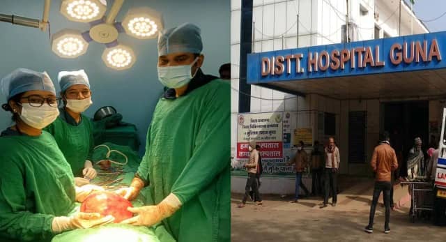 जटिल सर्जरी कर महिला के पेट से निकाली विशाल गांठ