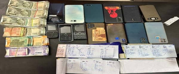 16 सटोरियों को पुलिस ने घेराबंदी करके पकड़ा,  एक लाख से ज्यादा की सट्टा पट्टी मिली