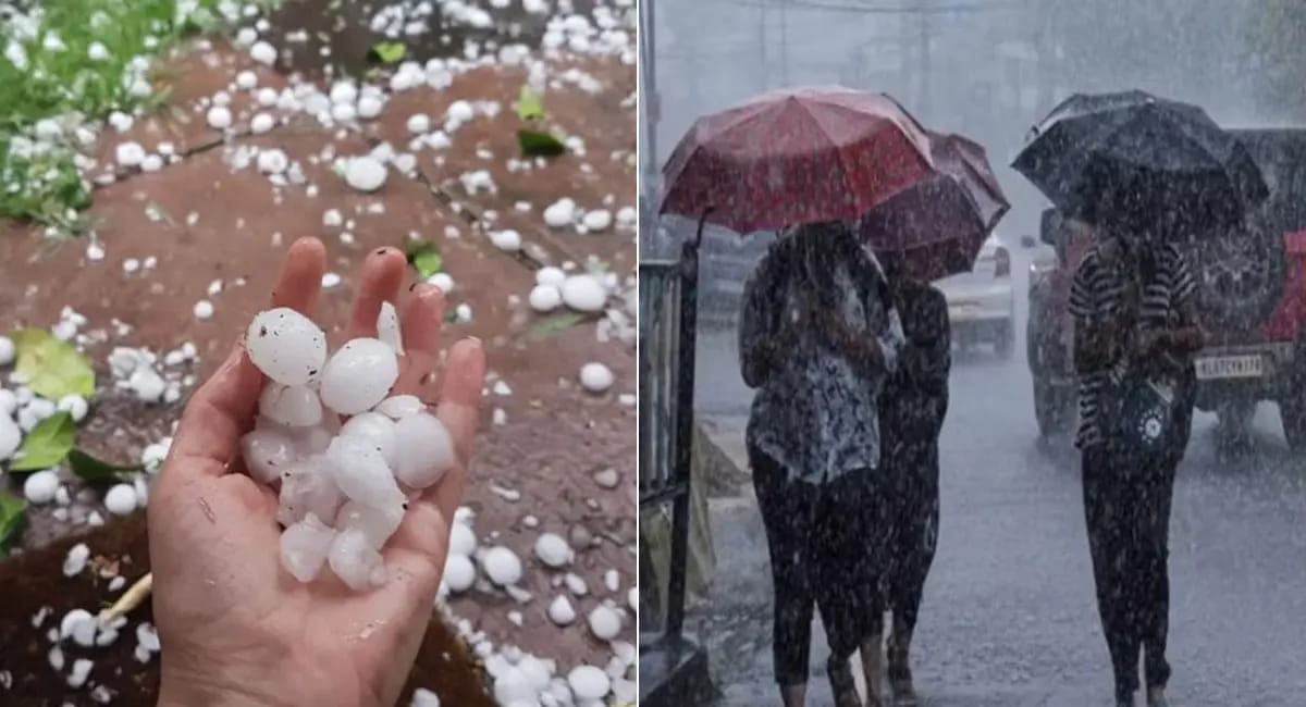 74 किमी/घंटा की रफ्तार से चली आंधी, ओलावृष्टि से फसल बर्बाद; कई जिलों में बारिश का अलर्ट