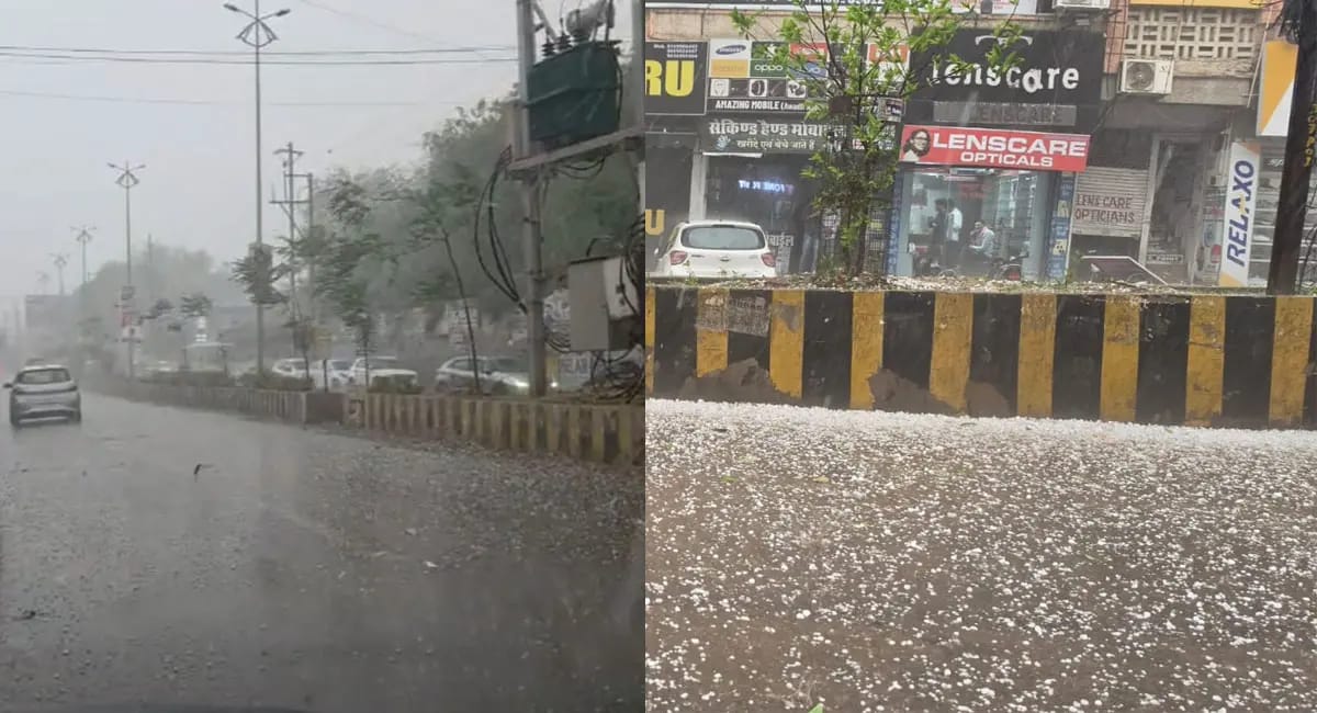 प्रदेश में कश्मीर जैसा नजारा! ओलों से ढकी सड़कें, 27 जिलों में आंधी-बारिश का अलर्ट; फिर बढ़ेगी गर्मी