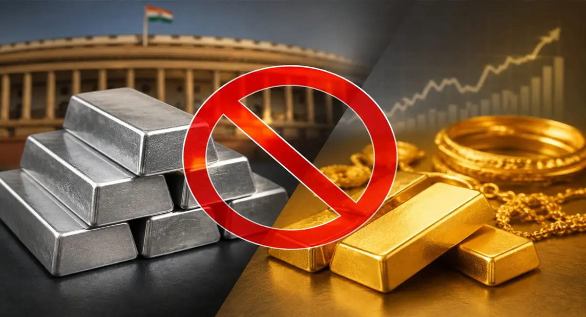 सिल्वर बुलियन अब ‘प्रतिबंधित’ श्रेणी में, सोने के आयात नियम भी कड़े