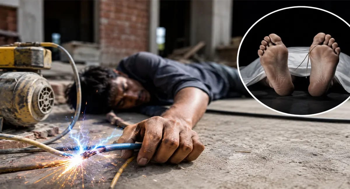 करंट लगने से युवक की मौत, मोटर का तार लगाते समय हुआ हादसा