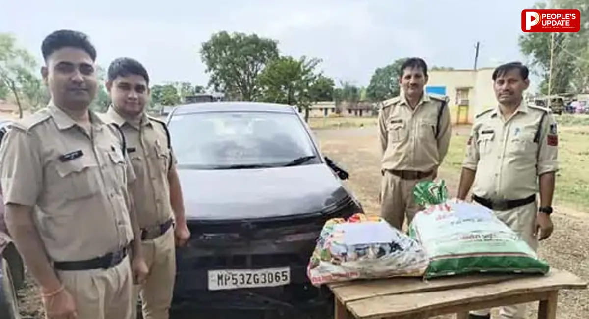 प्रहार-02 अभियान में पुलिस की बड़ी कार्रवाई, 393 शीशी प्रतिबंधित कफ सिरप और टाटा नेक्सॉन कार जब्त; तस्कर फरार