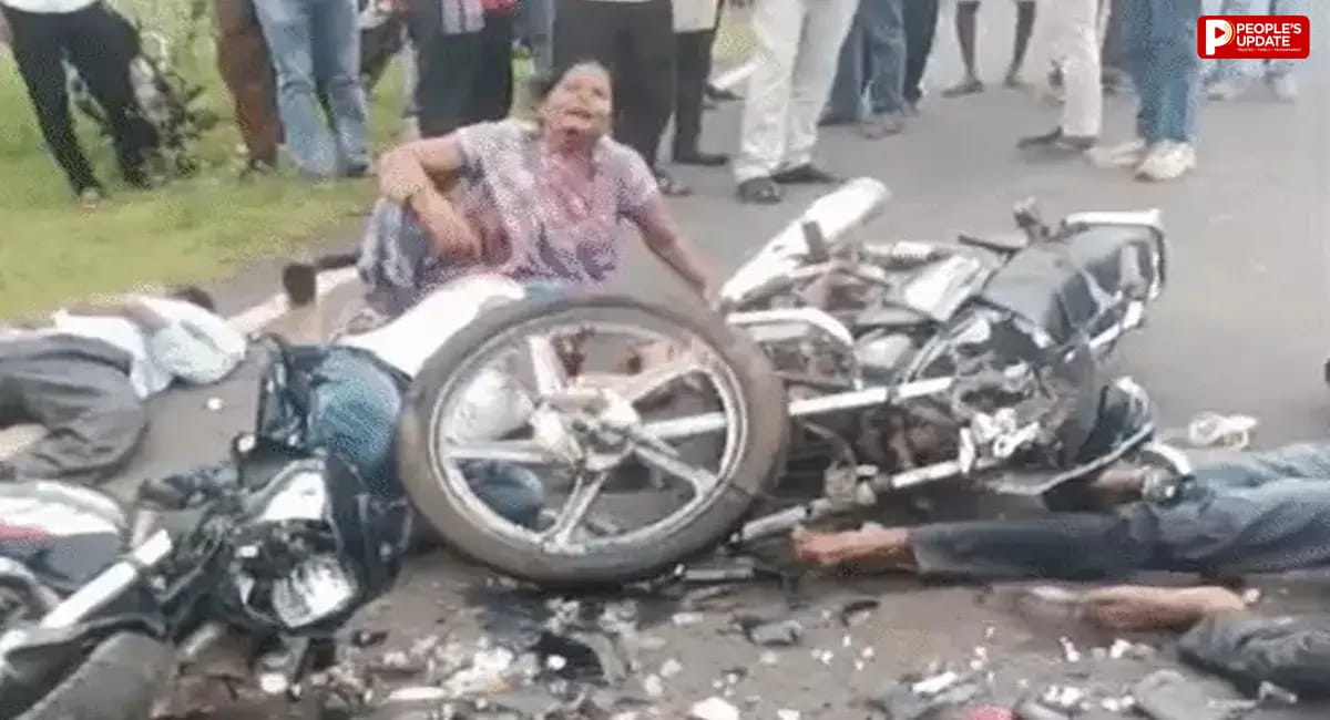 अशोकनगर में दर्दनाक सड़क हादसा, दो बाइकों की टक्कर में 4 की मौत; एक परिवार के 3 लोगों ने गंवाई जान