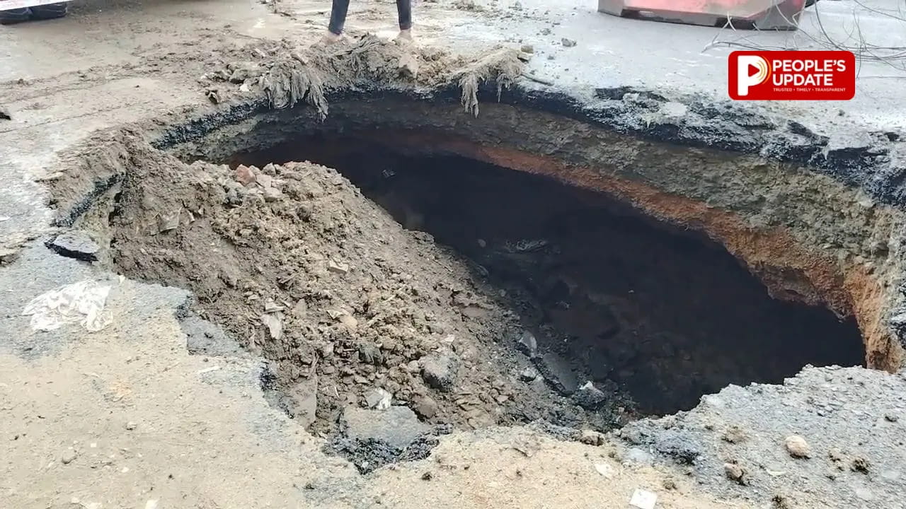 पहली बारिश में धंसी 33 करोड़ों की सड़क, बिलासपुर में निर्माण गुणवत्ता पर फिर उठे सवाल