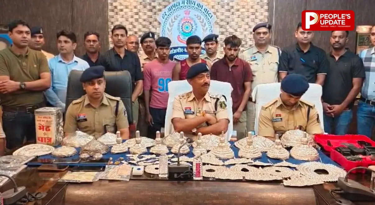48 घंटे में मंदिर चोर गैंग बेनकाब: 3 मंदिरों से 16.60 लाख की चोरी, पूरा माल बरामद, 3 आरोपी और एक नाबालिग गिरफ्तार