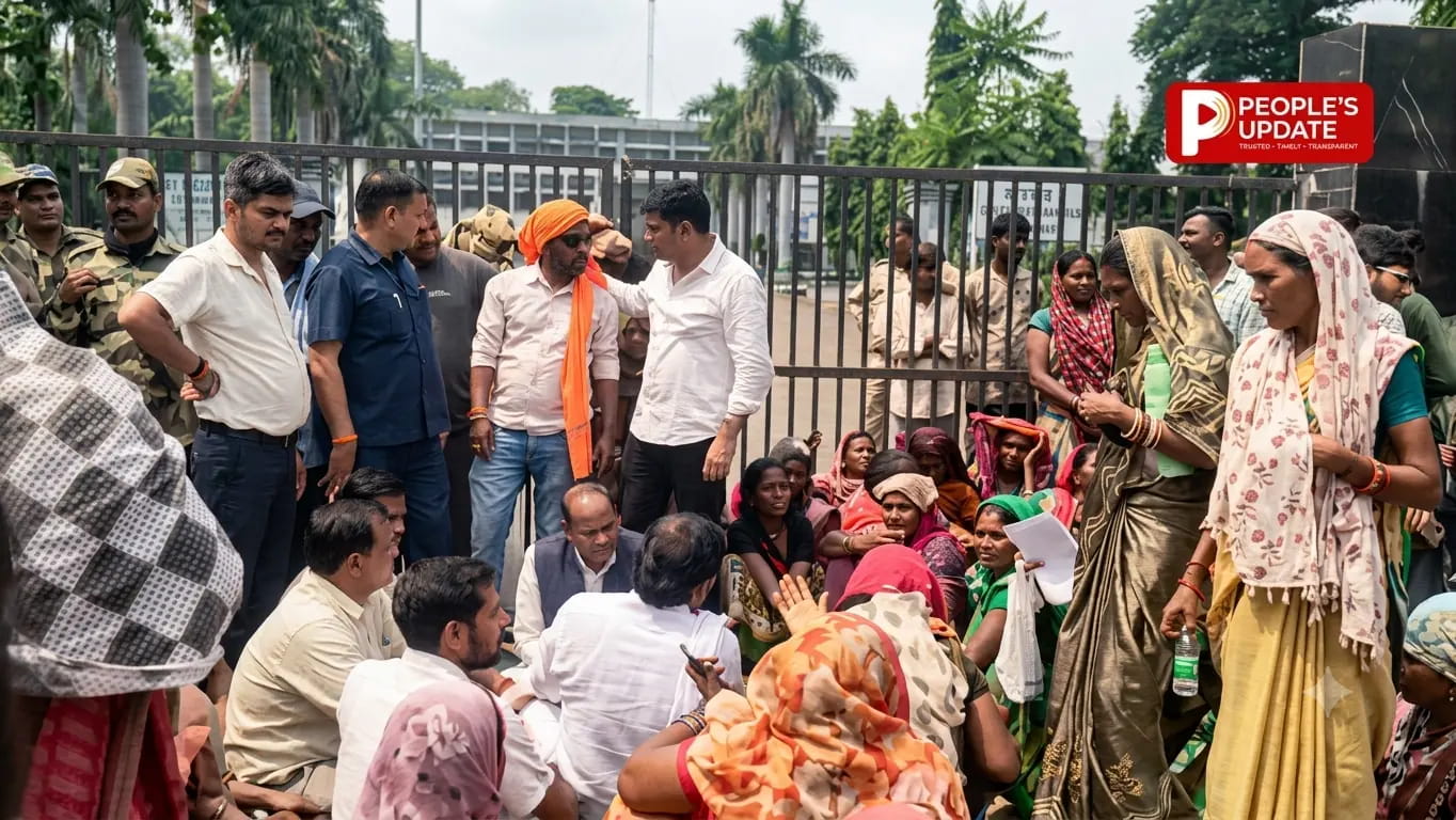 दीपका खदान विस्तार पर भड़का ग्रामीणों का गुस्सा, GM ऑफिस में जड़ा ताला