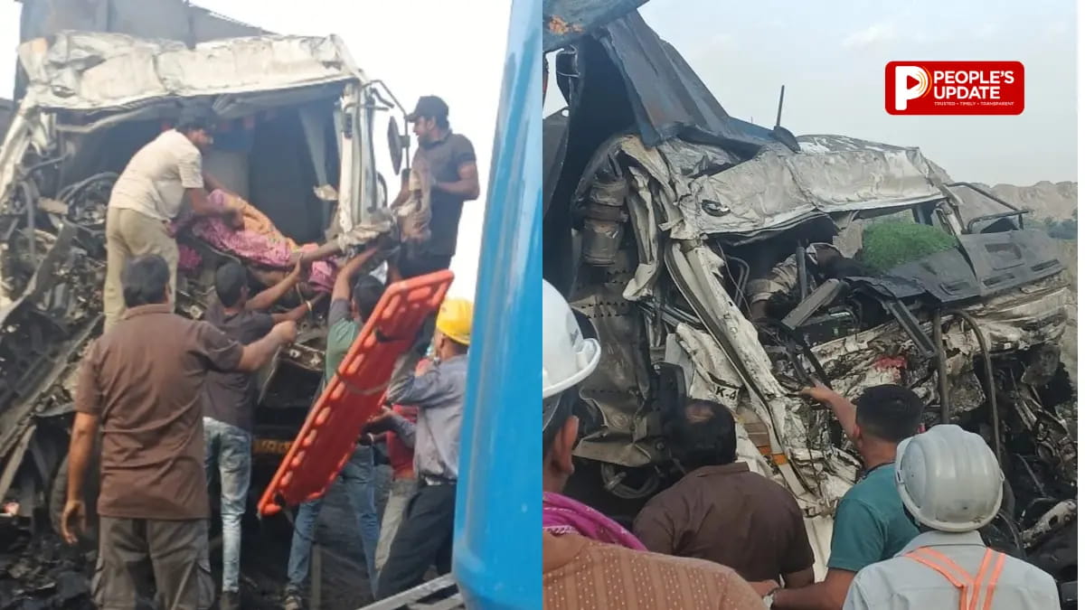 कोरबा खदान में दो ट्रेलरों की आमने-सामने भिड़ंत, एक चालक की मौत,मुआवजे-नौकरी के लिए सड़क पर उतरे परिजन