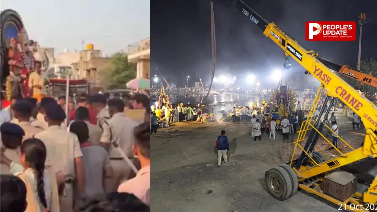 रायपुर महादेवघाट विसर्जन कुंड में बवाल,बाल खींचकर मारपीट, पुलिसकर्मियों से भी उलझे लोग 