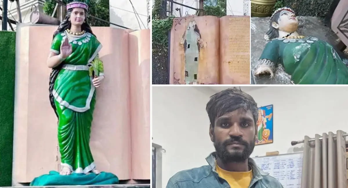 छत्तीसगढ़ महतारी की मूर्ति खंडित, आरोपी गिरफ्तार, नई प्रतिमा स्थापित