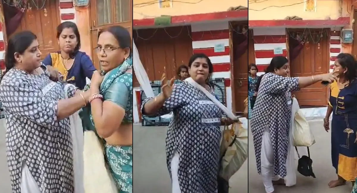 साड़ी खींचकर पीटा; फॉर्म देने में देरी पर भड़की
