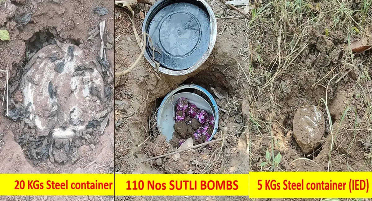 सुरक्षाबलों की बड़ी सफलता, 25 किलो के दो IED और 110 सुतली बम बरामद