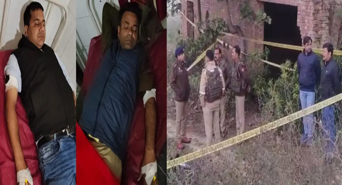 50 हजार का इनामी बदमाश अमजद ढेर, दो पुलिसकर्मी घायल