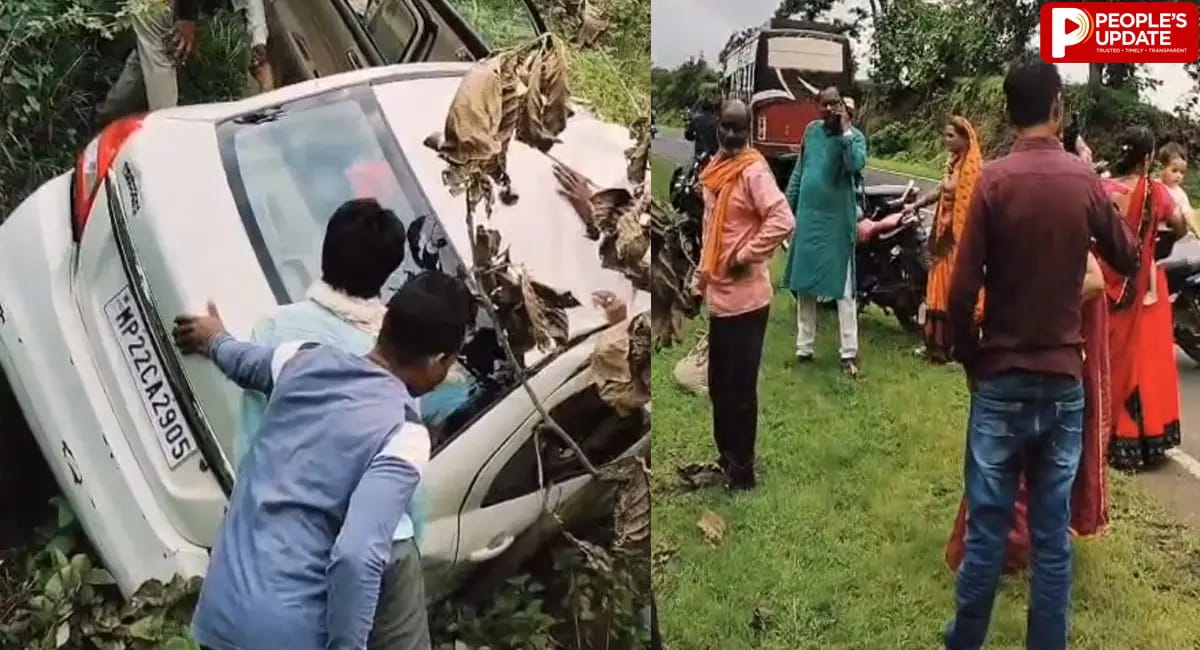 सिवनी में कार अनियंत्रित होकर दुर्घटनाग्रस्त, दो लोग गंभीर घायल