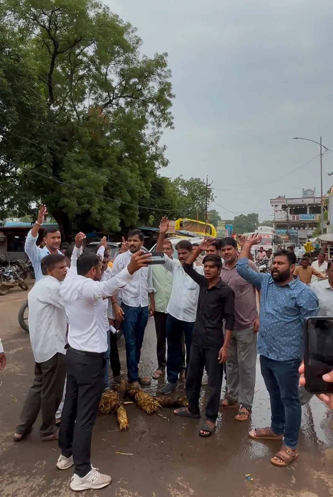 किसान कांग्रेस ने किया प्रदर्शन, शत-प्रतिशत मूंग खरीदी की मांग