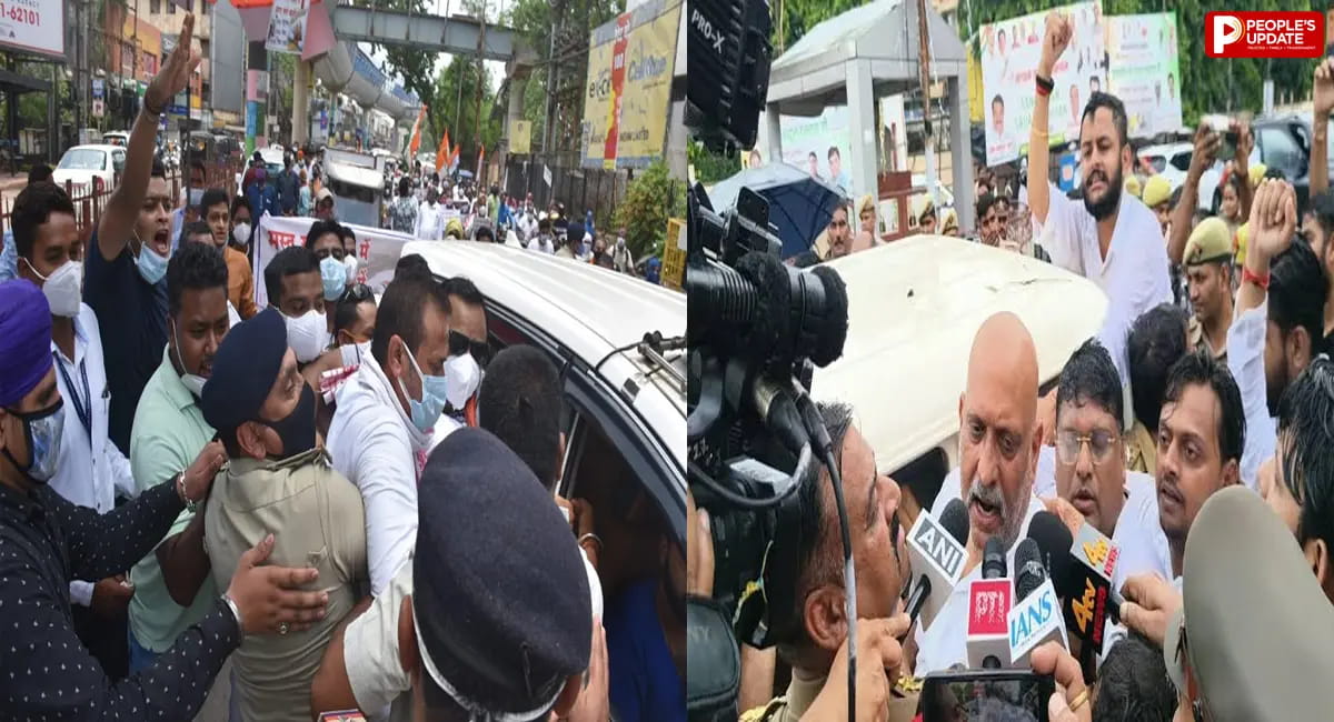 सहारनपुर जा रहे अजय राय हिरासत में: पुलिस ने धरने से उठाया, कार्यकर्ताओं ने जमकर किया विरोध