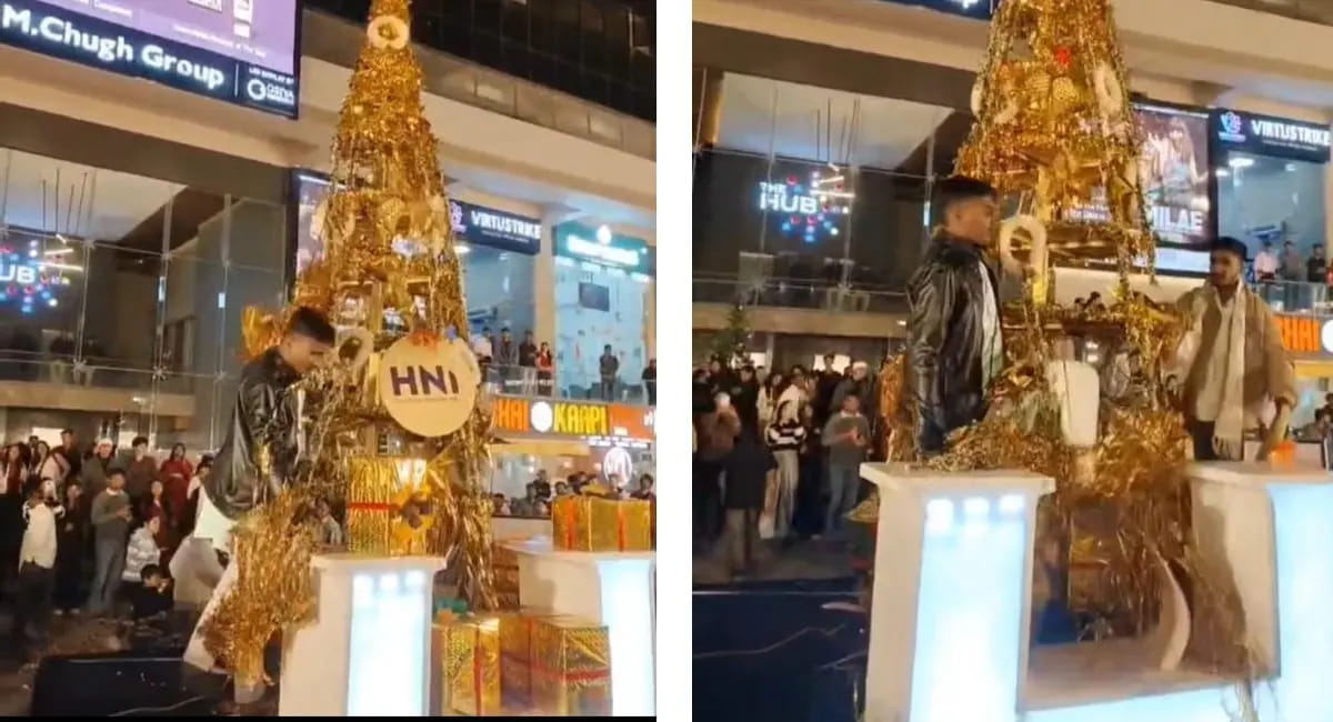 हिंदूवादियों ने क्रिसमस ट्री में की तोड़फोड़- धार्मिक नारेबाजी से मचा हंगामा स्कीम-78 की फूड स्ट्रीट पर बवाल,
